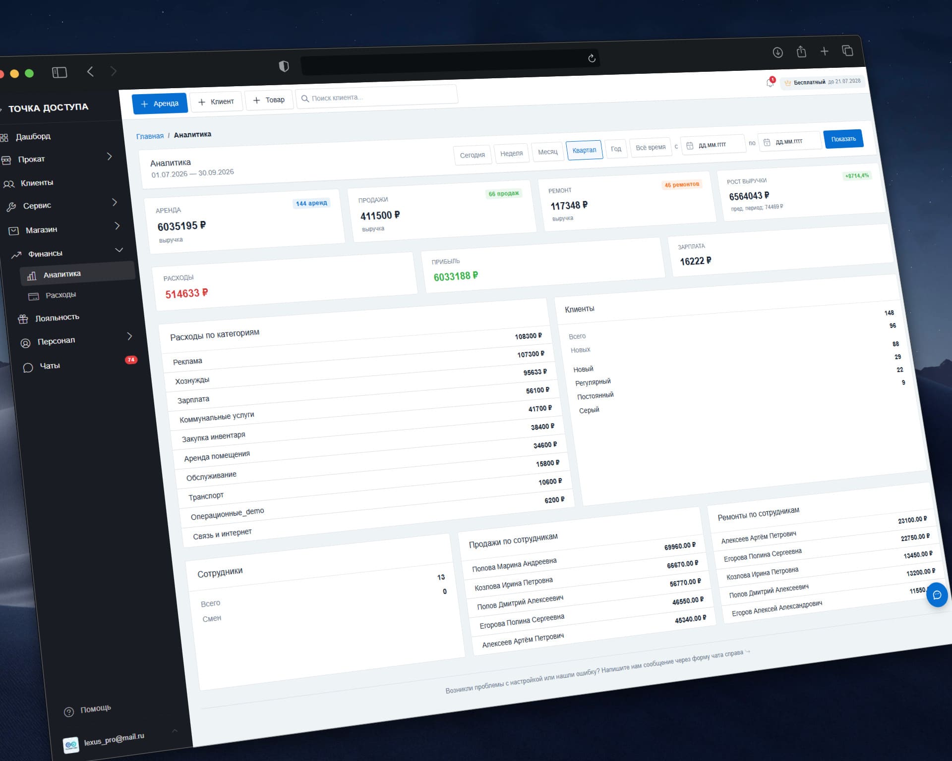 Интерфейс AllRent-CRM 5